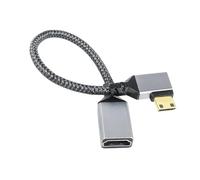 Cable 4K UHD HDMI 2.0 Ángulo De 90°, Mini HDMI Macho A HDMI Estándar Hembra Cable De Extensión Trenzado De Nailon For DSLR, Videocámara, Monitor Y HDTV(RIGHT)