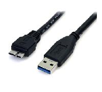StarTech.com Cable 50cm USB 3.0 Super Speed SS Micro USB B Macho a USB A Macho Adaptador - Negro