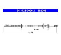 ATE 24.3728-2006.2 Cable de embrague