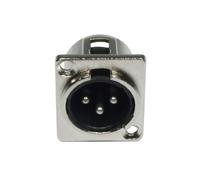 Cable Accu 3 pin XLR macho Conector Panel