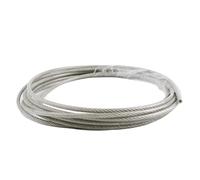 Cable Acero Cuerda de alambre Flexible recubierta PVC acero 5/10 metros, Cable suave, tendedero inoxidable transparente, diámetro 0,8/1/1, 5/2/2, 5/3/4mm(5M,3mm after coating)