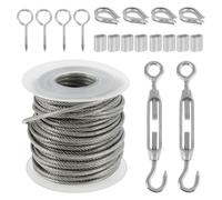 Cable Acero Kit De Barandilla Cable Acero Inoxidable 15,0 Mm For Tiendas Campaña, Cercas Jardín, Cuerda Alambre