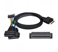 Cable activo de datos CY OCuLink PCIe PCI-Express SFF-8611 de 8x8 carriles a doble SFF-8639U.2 4x SSD de 50 cm