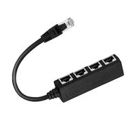 Cable adaptador 4 en 1 RJ45 divisor de red Ethernet RJ45 para extensión de red 1 a 4 hembra