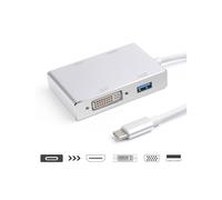 Cable adaptador 4 en 1 USB 3.1 USB C Tipo C a HDMI VGA DVI USB 3.0 para portátiles Apple Macbook Google Chromebook Pixel