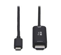 Cable adaptador activo USB-C a HDMI de la serie Tripp Lite (M/M), 4K 60 Hz, HDR, HDCP 2.2, modo alternativo DP 1.4, negro, 6 pies (1,8 m)