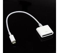 Cable adaptador Apple Lightning a 30 pines compatible con iPhone 5/iPod Touch 5/iPod Nano 7/iPad Mini (22 cm)