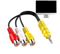 Cable adaptador AV - Conector compuesto AV | Cable adaptador flexible fácil de usar para reproductor de audio y video, TV, lugar de trabajo, hogar, escuela