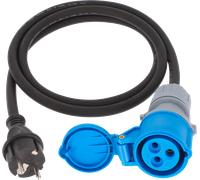 Cable adaptador berger acoplamiento cee y clavija de contacto de puesta a tierra 5 m