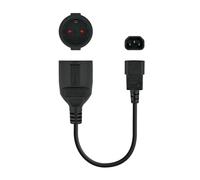 Cable adaptador c14 - m a cee7 - h - 16a - 25cm nanocable