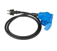 Cable Adaptador CEE acodado con Acoplamiento Schuko y Enchufe Schuko