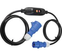 as - Schwabe Cable de extensión CEE con interruptor intermedio de protección personal PRCD 3 m - Cable de extensión 230 V / 16 A / 3 polos con interruptor de protección personal