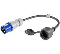 Cable Adaptador CEE de 35 m, Conector Macho a Toma de Tierra IP44, protección contra Salpicaduras de Agua, H07RN-F 3G2,5 230 V/16 A, 3 Pines, 3500 W, para Camping, caravanas y autocaravanas