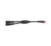 Cable adaptador compacto de 2 pines de 158 mm para bicicleta eléctrica para | Puerto de salida de doble canal, compatible con interfaces macho y hembra de 2 pines, perfecto para scooters de movilidad