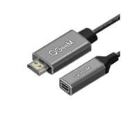 Cable adaptador convertidor HDMI simple a Mini DP de Qgeem para UHD 4K a 30 Hz, conector largo.