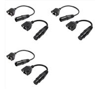 Cable adaptador de 3 pares XLR de 3 pines a RJ45 hembra, cable de extensión de conector RJ45 a XLR para la serie de controladores -CON