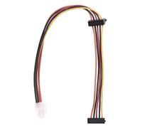 Cable adaptador de alimentaci?n de disco duro SATA serial de 2 puertos a 4 pines para placa base ATX para controlador de impuestos e IPC de 18 AWG