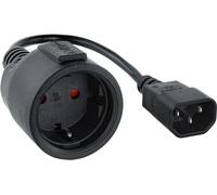 Cable Adaptador de Alimentación Nanocable C14 p/ Schuko 0.25 M Negro