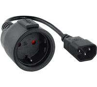 Cable Adaptador de Alimentación Nanocable C14 p/ Schuko 0.5 M Negro