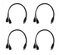 Cable adaptador de alimentación para concentrador divisor en Y de 4 puertos USB 2.0 A macho a 2 puertos USB 2.0 hembra duales