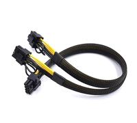 Cable adaptador de alimentación PCIe macho de 8 pines a doble 8 pines (6+2) macho para Dell PowerEdge R720 720XD R730 y NVIDIA Tesla GPU J30DG 15 pulgadas (38 cm)