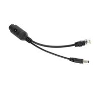 Cable adaptador de alimentación PoE para cámara IP de 24 V, divisor de 30-40 m, color negro