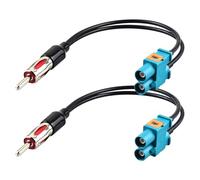 Cable adaptador de antena de radio FM AM Dual Fakra a DIN Fakra Z universal para coche RG174 Cable de 15 cm para radio HD Radio Unidad principal Reproductor multimedia CD (2 unidades)