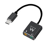 Cable adaptador de audio ewent usb tipo c a jack 3.5mm x2