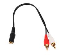 Cable adaptador de audio, macho de 3,5 mm a hembra RCA con núcleo de alambre de cobre libre de oxígeno para un sonido de alta fidelidad, conectores