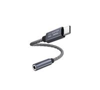 Cable adaptador de audio USB-C a 3,5 mm de 32 bits/384 kHz y adaptador DAC Grey