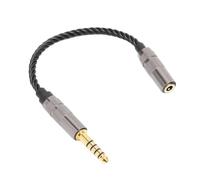 Cable Adaptador de Auriculares Conector Chapado en Oro 4,4 MM equilibrado Macho a 3,5 MM Cable Adaptador Hembra estéreo for entusiastas de la música