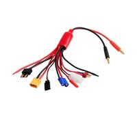 Cable adaptador de batería 8 en 1 RC LiPo de 4,0 mm a XT60/JST/T-Plug/EC3/Futaba, cable de carga universal para batería