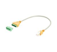 Cable adaptador de bloque de terminales RJ12 6P6C macho a sin soldadura Cable de tablero de terminales de prensa RJ12 Cable de terminal RJ12 for teléfono