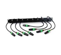 Cable adaptador de cable conversor paso a través XLR hembra 3 pines a, gabinete 1U y 8 vías personalizado con puente audio(F to F Green,0.29m)