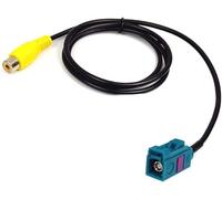 Cable adaptador de cámara de marcha atrás Fakra a RCA, adaptador de sistema de audio estéreo de navegación de vehículo, cable compatible con Benz A/B/C/CL/CLC/CLS/E/GL/M/R/Sl/SLK/SLR