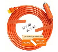 Cable adaptador de coche a XT60, cable de carga CC para coche, 14 AWG, 2 m, cable de carga para coche, compatible con EcoFlow Delta/River Anker SOLIX C300/C1000 Portable Powerstation Solar Generator