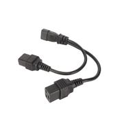 Cable adaptador de corriente IEC320C14 a doble IEC320C19, ignífugo y resistente al calor, divisor en Y con control multifunción de un botón, de