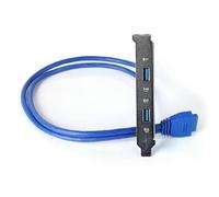 Cable adaptador de deflector de 20 pines a USB 30 dual Soporte de expansión del panel posterior USB