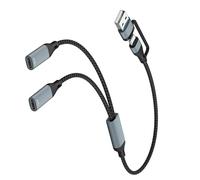 Cable adaptador de extensión USB tipo C macho a 2/3 tipo C hembra