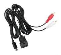 Cable adaptador de interfaz de audio auxiliar USB para coche, para montaje en salpicadero, extensión de 145 cm con panel ABS (1.35 x 0.86 pulgadas), compatible con la mayoría de vehículos, barcos y