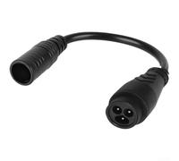 Cable adaptador de metal resistente a la abrasión Dc2.1 a cabeza hueca para scooter eléctrico, conexión de alimentación estable y rendimiento duradero en diseño negro compacto (B)