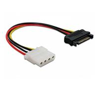 Cable Adaptador DeLOCK Power SATA/Molex 0,12 m Negro/Rojo