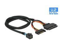 Cable Adaptador DeLOCK SFF-8643 a U.2 SFF-8639+SATA 0,75 m Negro