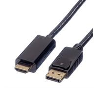 Cable Adaptador DisplayPort a HDMI ROLINE 3 m Negro