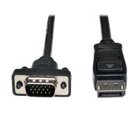 Eaton DisplayPort a VGA Active cable adaptador, DP 1.2 con pestillos, DP a HD15 (M/M), DP2VGA, 1080p, Negro, 6 pies / 1.83 metros (P581-006-VGA-V2)