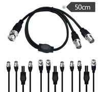 Cable adaptador divisor BNC1 a 2 para sistemas de cámaras de seguridad de vídeo coaxiales 3C-2V (opciones macho o hembra)