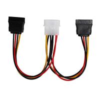 Cable Adaptador Divisor de Alimentación IDE Macho de 4 Pines a Dual, Cable de Extensión de Disco Duro, Cable de Alimentación 1 Entrada 2 Salidas 4 Pines Cable de Extensión de