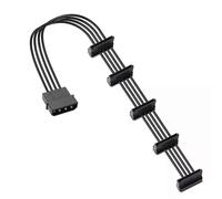 Cable adaptador divisor de alimentación SATA de 4 pines IDE Molex de 1 a 5 pines, práctico y duradero
