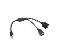 Cable Adaptador Divisor de Red RJ45 Macho a 2 Hembra Puerto Separador LAN para Redes Ethernet Super categoría 5 y categoría 6, extensión de conexión Estable para el hogar y la
