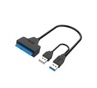 Cable adaptador doble USB3.0 a ATA serializado de 30 cm Característica del cable Interfaces de alimentación externas Transferencia de datos de velocidad Cable adaptador Ata serializado estable